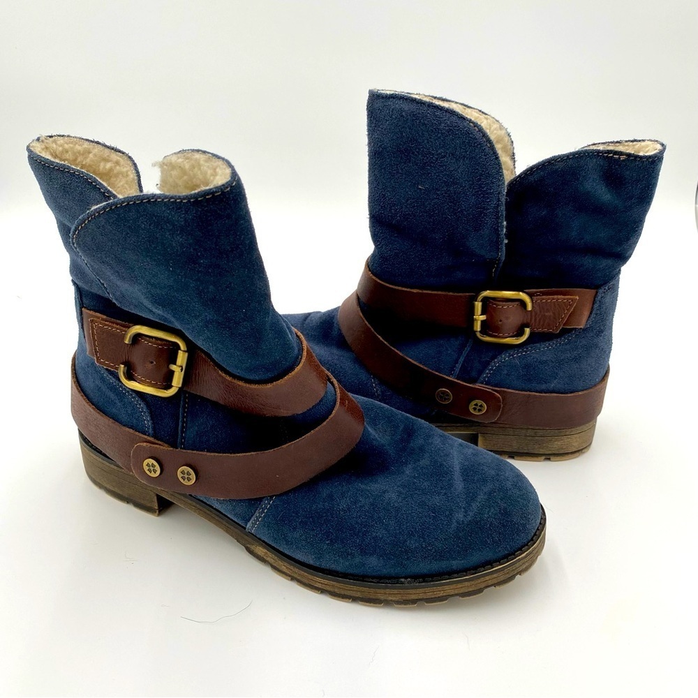Naturalizer N5 Comfort Talley Leather Sherpa Lined Winter Ankle‎ Boots Booties 8